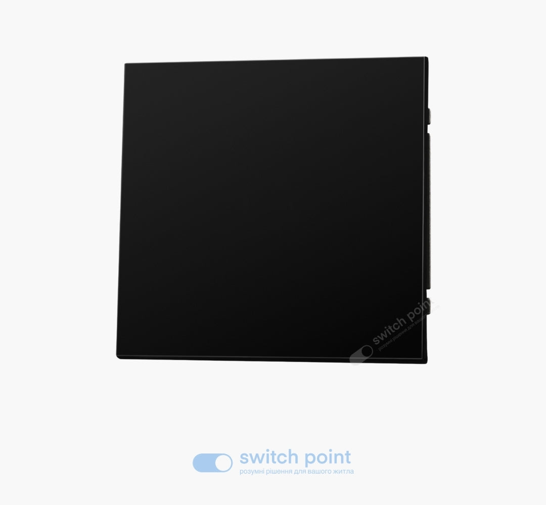 (S-01-3) 1 Gang 1 Way Switch Slim Series, Black